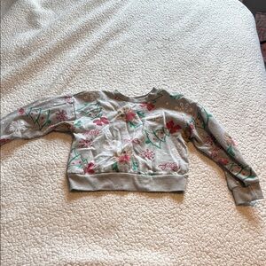 Girls Festive Gray Holiday Sweatshirt size 6x